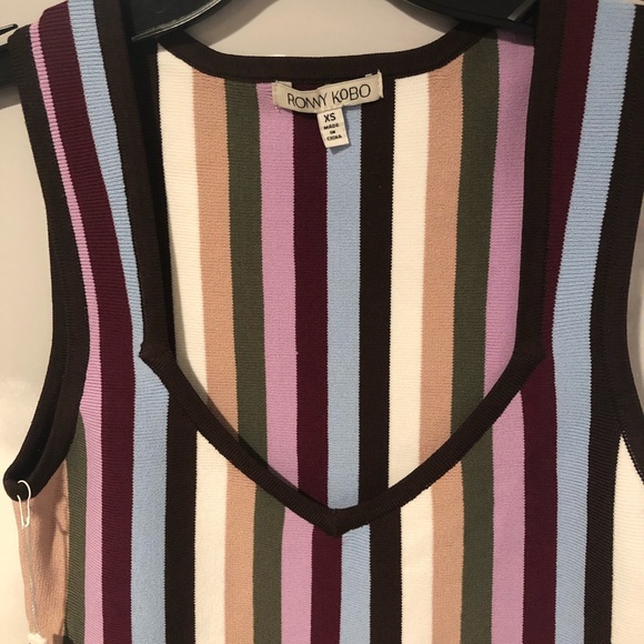 NWT: Ronny Kobo: Arielle Striped Dress Sz XS - Picture 5 of 6